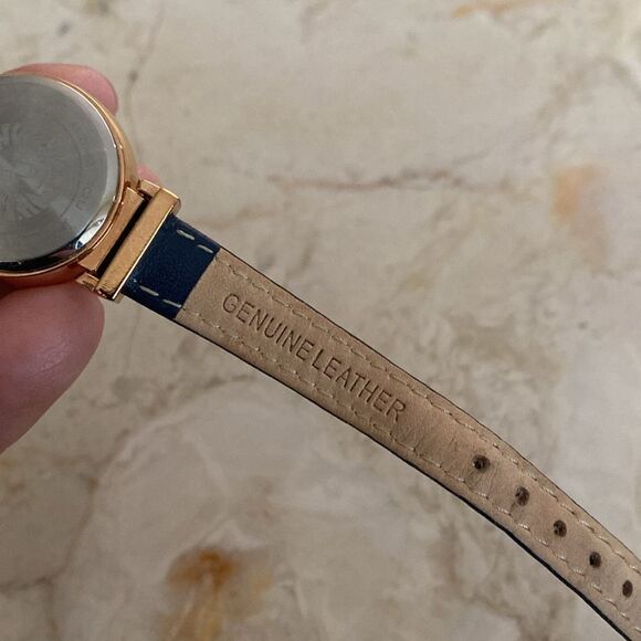 Anne Klein Rose Gold Women's Leather Strap Watch - Picture 11 of 15
